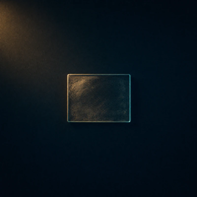A dark glass panel with chalk marks half wiped away mid-stroke.